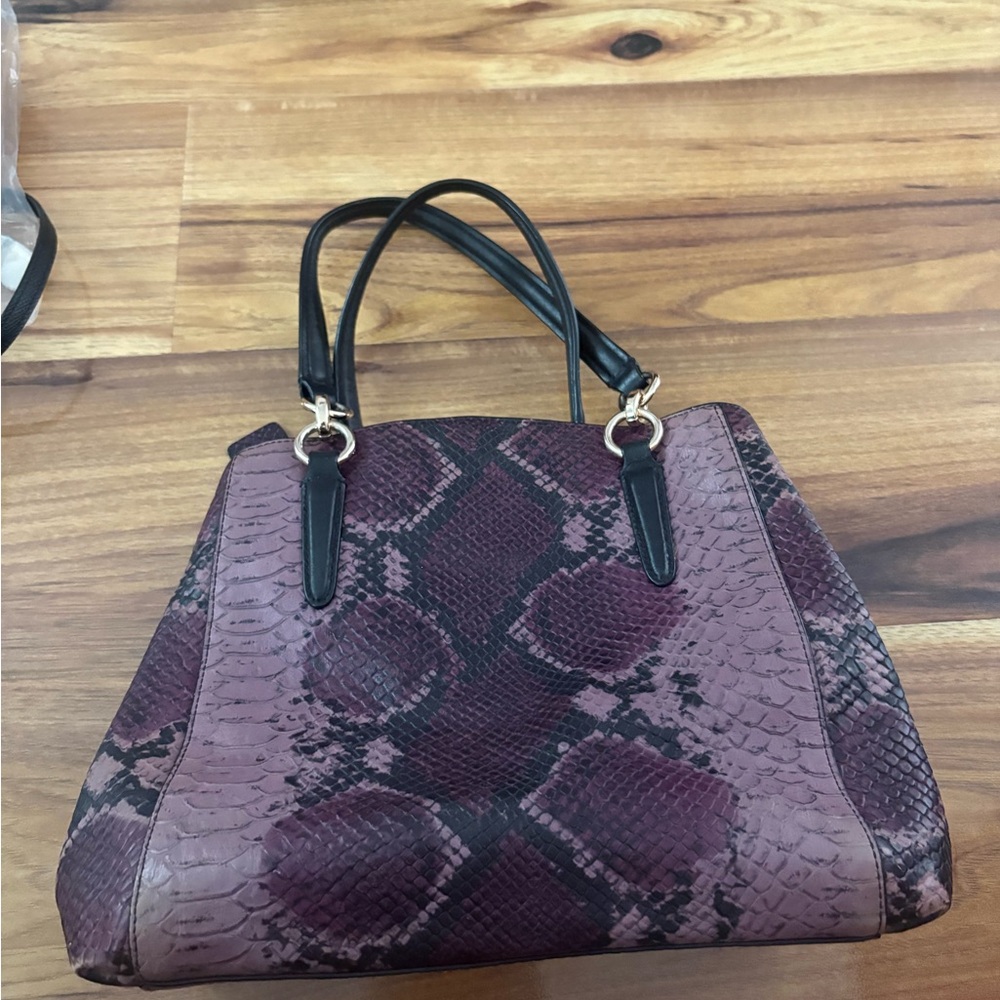 Coach Purple and Black Satchel Bag - Picture 2 of 3